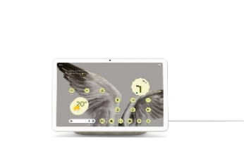 Das Google Pixel Tablet in "Porcelain"
