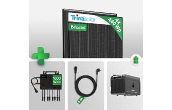 AC TEC Balkonkraftwerk Set mit 1600 W Wechselrichter