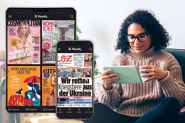 Readly bietet eine riesige Auswahl an Zeitschriften und Onlinemagazinen
