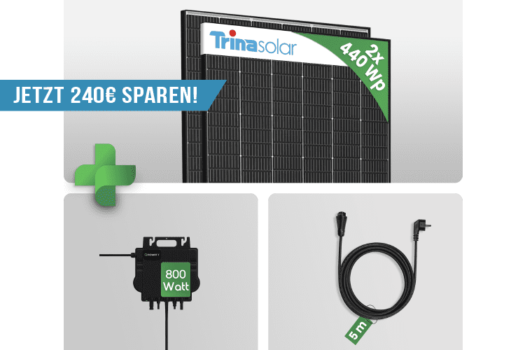 Bei AC-TEC lassen sich jetzt 240 Euro auf ein 880 Watt Balkonkraftwerk sparen