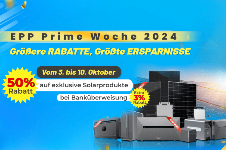 Bei der Epp Solar Week können Käufer 50 Prozent auf hochwertige und leistungsstarke Balkonkraftwerke sparen