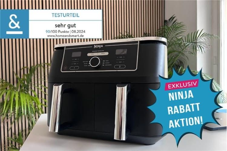Ninja Foodi MAX Dual Zone gibt es ktuell deutlich reduziert und dank Code sparen unsere Leser sogar doppelt!
