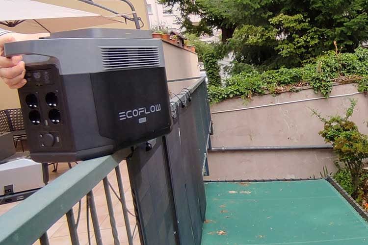Mit EcoFlow PowerStream speichern Balkonkraftwerkbesitzer eigene Solar-Energie optional in einer PowerStation