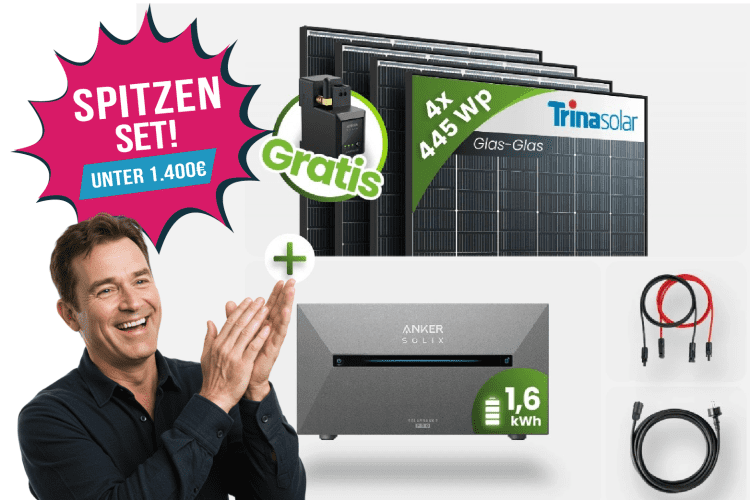 Bei Solarexperte tepto gibt es gerade ein leistungsstarkes Balkonkraftwerk mit Anker Speicher für unter 1.400 Euro