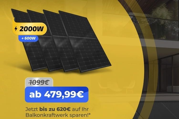 Be Solakon sparen unsere Leser exklusiv auf ein 2.000 Wp Balkonkraftwerk mit Speicher