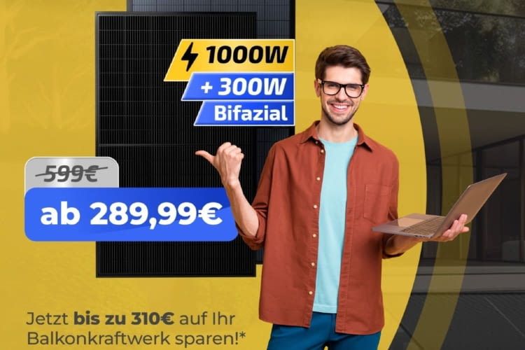 Hier gibt es ein 1000 Watt Balkonkraftwerk für das kleine Geld!