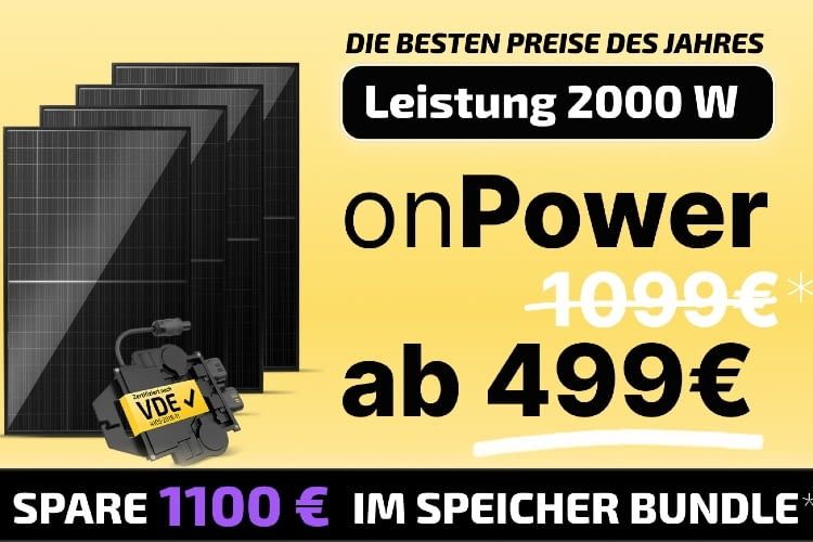 Das leistungsstarke onPower Set von Solakon gibt es im Black Friday Sale für nur 499 Euro