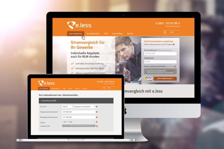 e.less: Online-Preisvergleich für Gewerbestromangebote