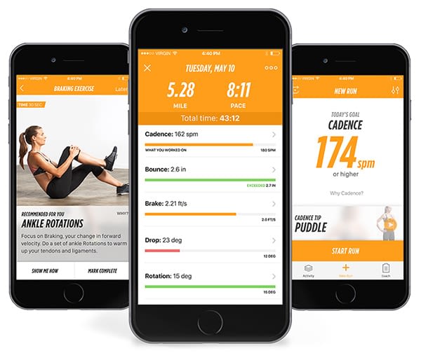 Auf der Lumo Run Fitness App werden die Daten ausgegeben und personalisierte Lauftipps erteilt