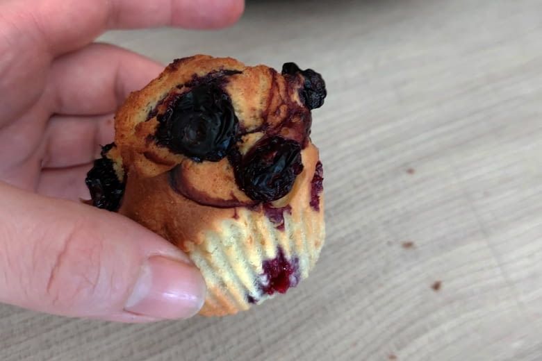 Hier ist deutlich das sehr ungleichmäßige Bräunungsergebnis zu sehen