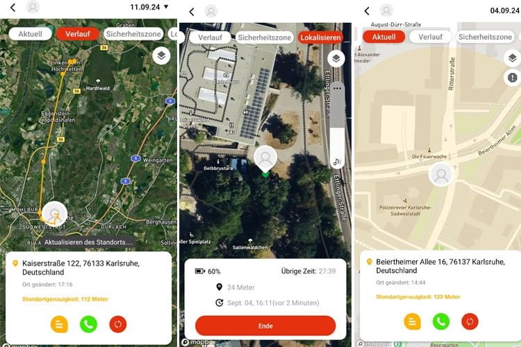 Je nach Standort funktionierte das Tracking im Test unterschiedlich gut