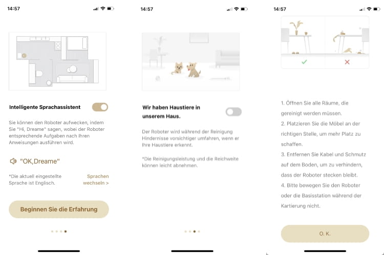 Die Konfiguration der App funktionierte nutzerfreundlich und schnell
