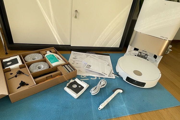 Der Dreame X50 Ultra Complete kam mit einer Menge Zubehör