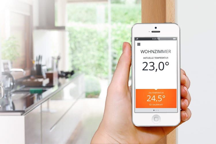 Die App ermöglicht es die Thermostate komfortabel zu bedienen