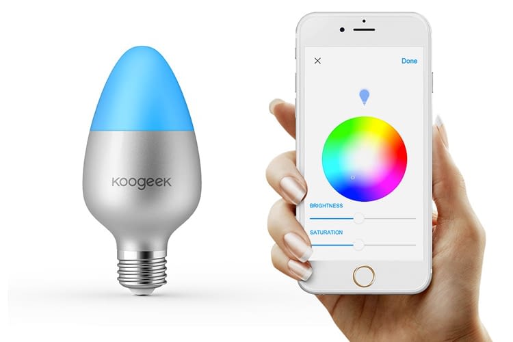 Per WLAN lässt sich die smarte LED Koogeek LB1 mit iPhone oder iPad und Siri steuern