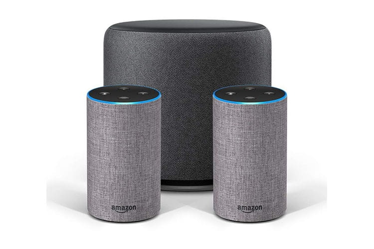 Ein Amazon Echo Sub und zwei Amazon Echo 2 ergeben ein 2.1-Stereosystem