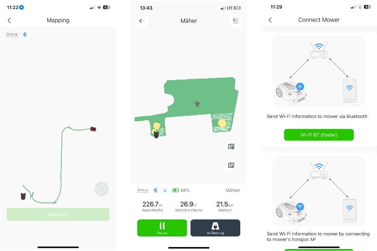Die RoboUp App ist übersichtlich gestaltet