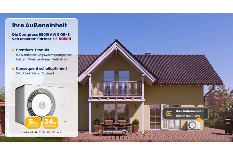 Im Wärmepumpen Bereich verbaut enpal ausschließlich Wärmepumpen von Bosch