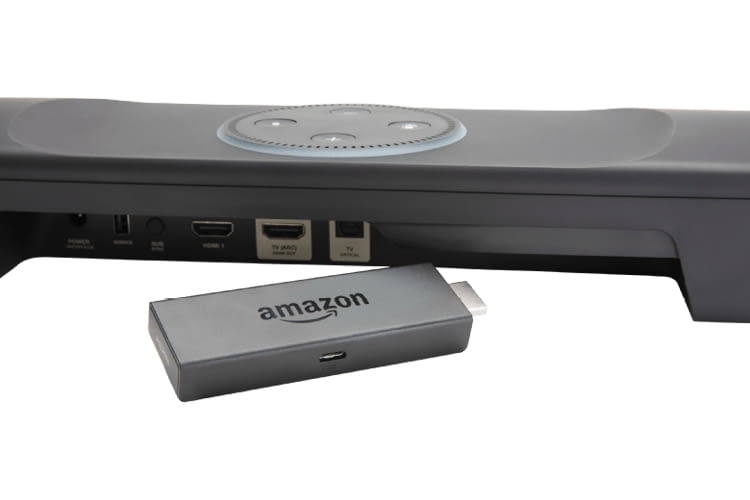 Auch der Amazon Fire TV Stick kann mit der Polk Audio Soundbar verbunden werden