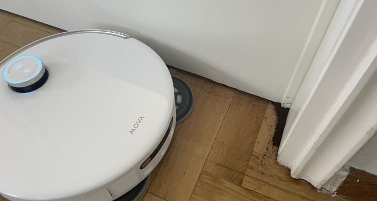 Der Kantrenreinigungstest in der Ecke verlief sehr gut