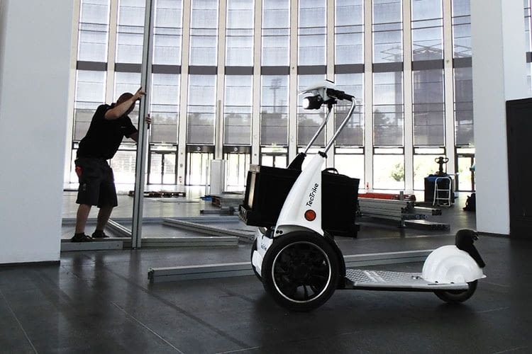 Hilft effizienter Arbeiten: LEVCON TecTrike im Messeeinsatz