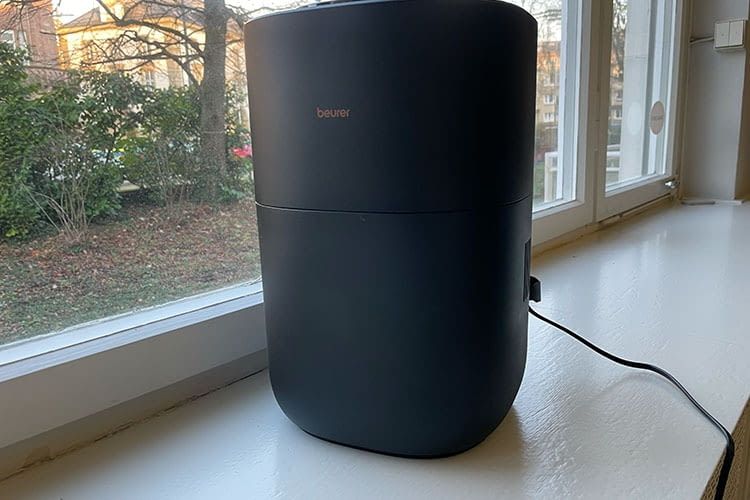 Das Design des beurer Luftbefeuchters ist schlicht und modern