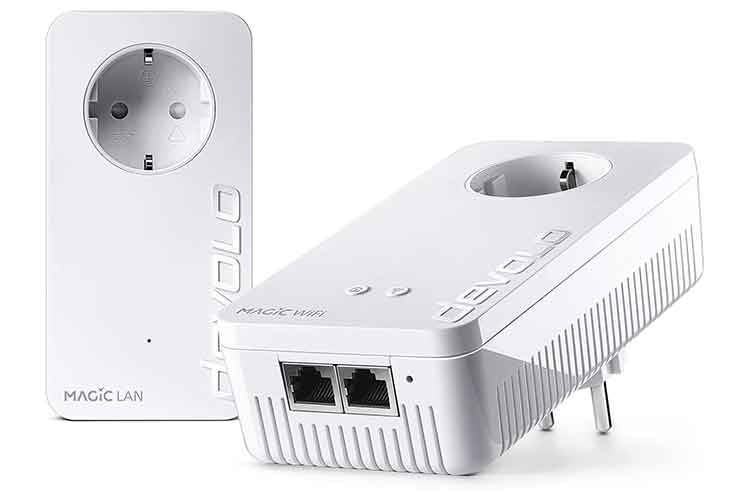 Das devolo Magic 2 Wifi next Starter Kit bietet einen maximalen Datendurchsatz von 2.400 Mbit/s im Powerline-Netz