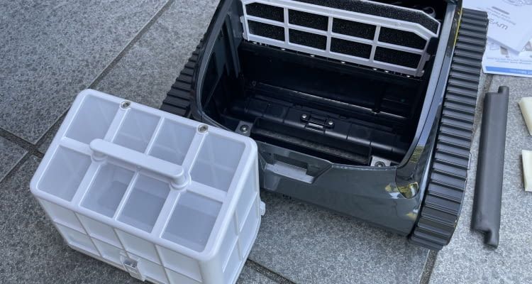 Der Filterkorb des Wybot S2 im Test zeigte sich sehr großzügig