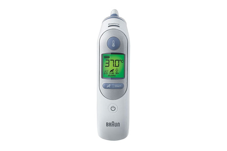 Das Braun ThermoScan 7 Infrarot-Thermometer bezieht das Alter in die Messergebnisse ein