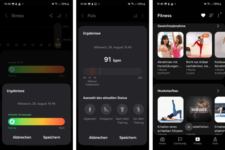 Die App ermöglicht die intuitive Steuerung aller wichtiger Funktionen des Galaxy Smart Rings
