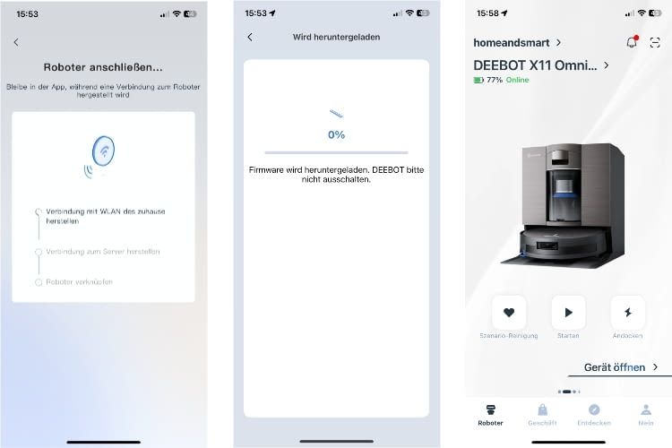 Die Einrichtung in der App lief in unserem Test reibungslos