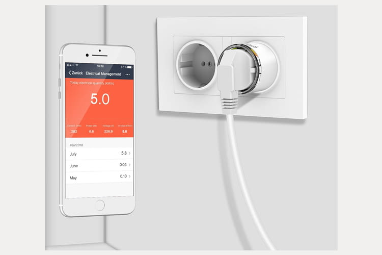 Per App lässt sich der Energieverbrauch des angeschlossenen Haushaltsgerätes anzeigen