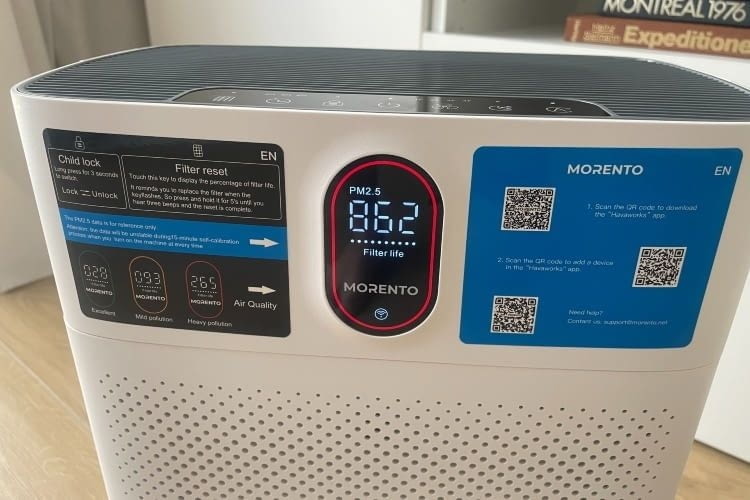 Ein Display hilft das Raumklima im Blick zu behalten