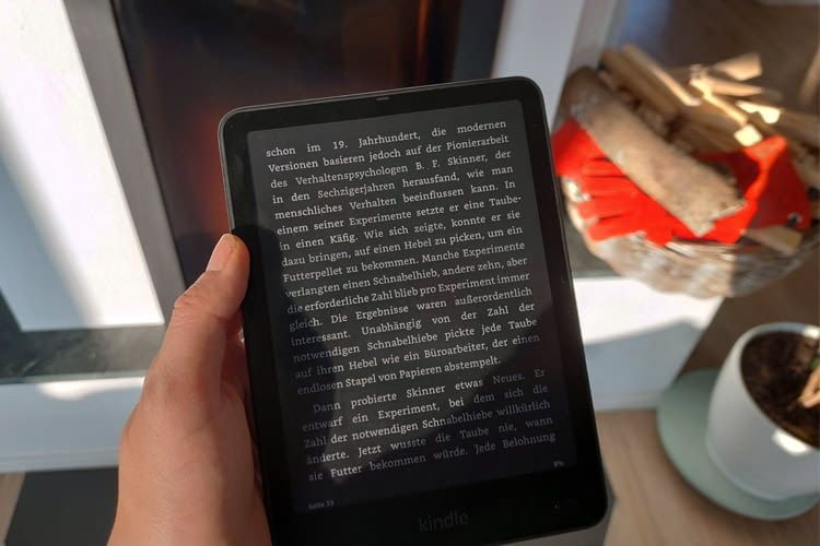 Auch bei direktem Sonnenlicht bleibt die Schrift gut lesbar