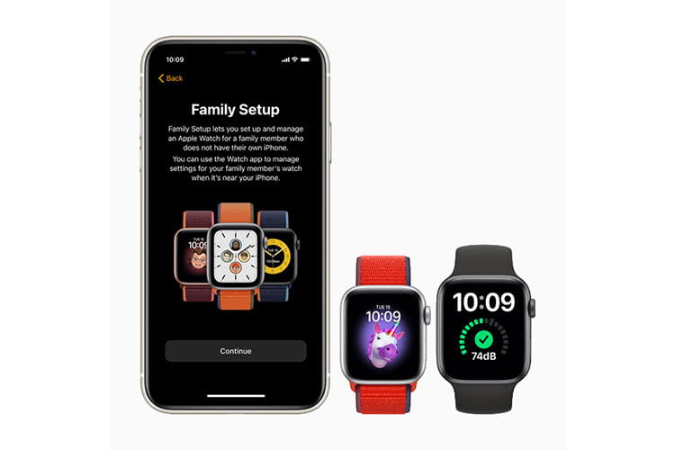 Dank Familienkonfiguration können mehrere Apple Watch SE Smartwatches mit einem iPhone betrieben werden