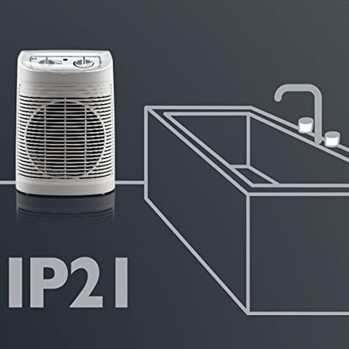 ROWENTA Instant Comfort Aqua entspricht Schutzklasse IP 21 und eignet sich damit hervorragend als Bad-Heizlüfter