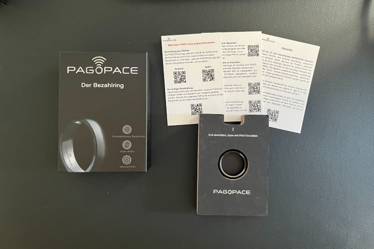 Der Pagopace NFC-Ring ist schlicht verpackt.