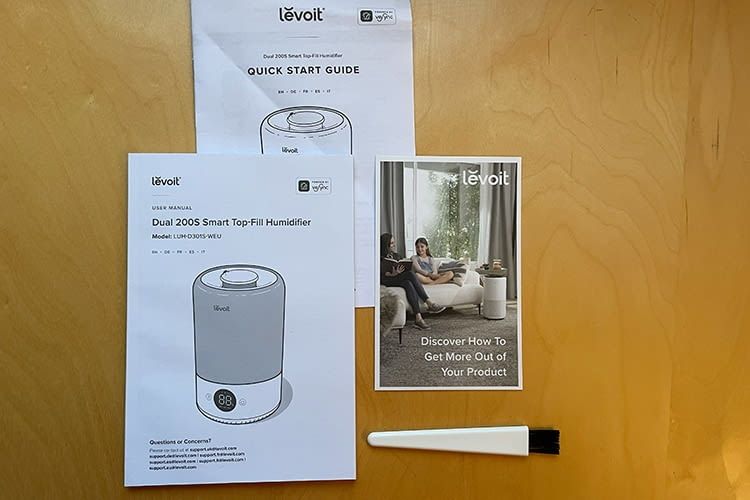 Das Zubehör des Levoit war übersichtlich