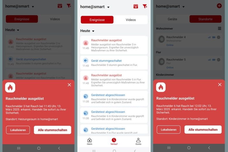 Im Alarmfall erhalten X-Sense Kunden genaue Infos zu Standort und Uhrzeit