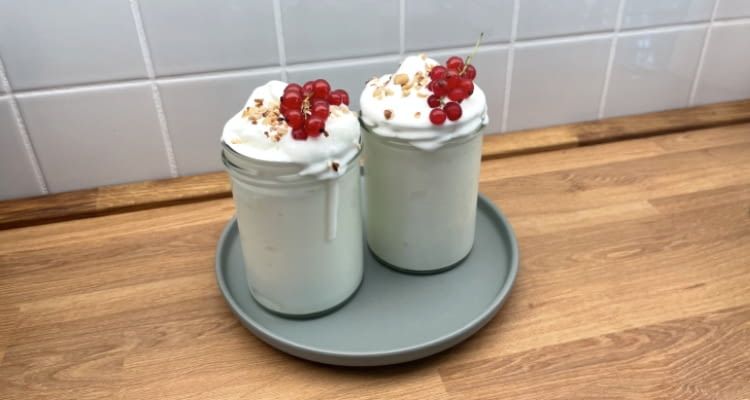 Wir haben mithilfe von Klamer Ice Cream Maker Pro Frozen Yoghurt hergestellt