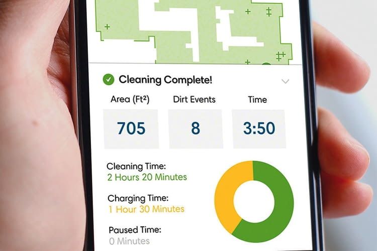 Mit der iRobot HOME-App lässt sich der Saugroboter fernsteuern