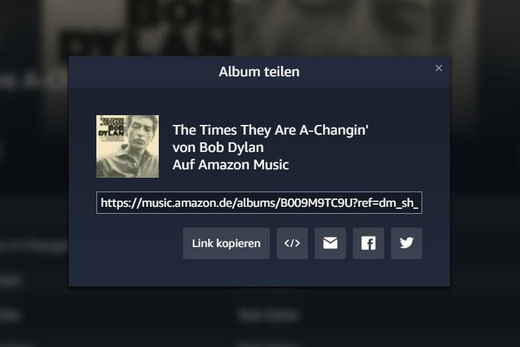 Zeigen, was gefällt. Die Amazon Music Sharing-Funktion macht's möglich
