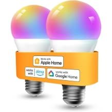 Smarte E27 WIFI- und Bluetooth-LED-Leuchten mehrfarbig, dimmbar, mit App, Sprachassistent, Musiksync, Sonnenaufgangsimulation, Wochenplan, kompatibel mit Homekit