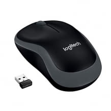 Kabellose Maus mit Nano-USB-Empfänger, optischem Sensor und Sleep-Modus.