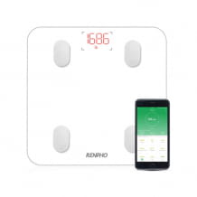 Bluetooth Personenwaage mit App: Misst Gewicht, BMI, Muskelmasse u. v. m.