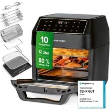 12 Liter Airfryer, 10 Funktionen, Touchdisplay, Dreh- & Schaschlikspießen