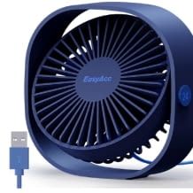 Mini-Tischventilator mit 3 Geschwindigkeitsstufen und USB-Betrieb, Propeller um 360 Grad drehbar