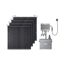 Komplettpaket aus 4 flexiblen Solarmodulen, Wechselrichter und 1,92 kWh Speicher