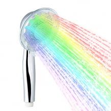 Mit siebenfarbigen Handbrausen, wobei sich die Farbe automatisch ändert und eine besondere Atmosphäre in Ihrem Badezimmer erzeugt.