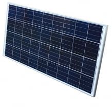 Polykristallines Solarpanel  für 12 Volt Systeme mit Sicherheitsglas und Alurahmen